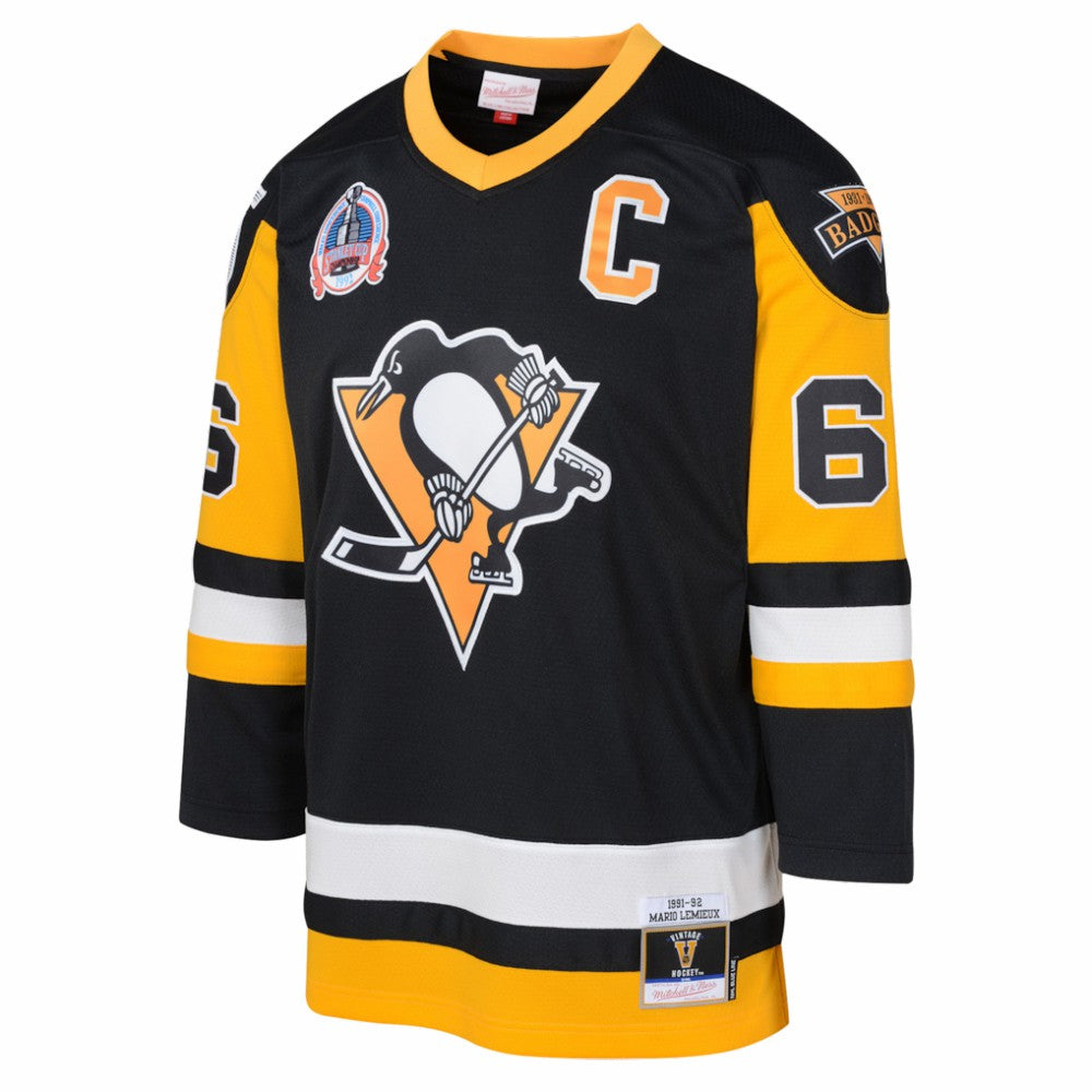 Mario Lemieux Pittsburgh Penguins Mitchell & Ness Youth 1991/92 Captain Patch Power Play Player Jersey -  NHL Jerseys