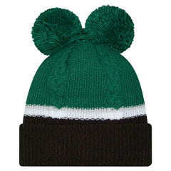 New York Jets Women's Double Bubble Cuffed Knit Hat with Poms | NFL New