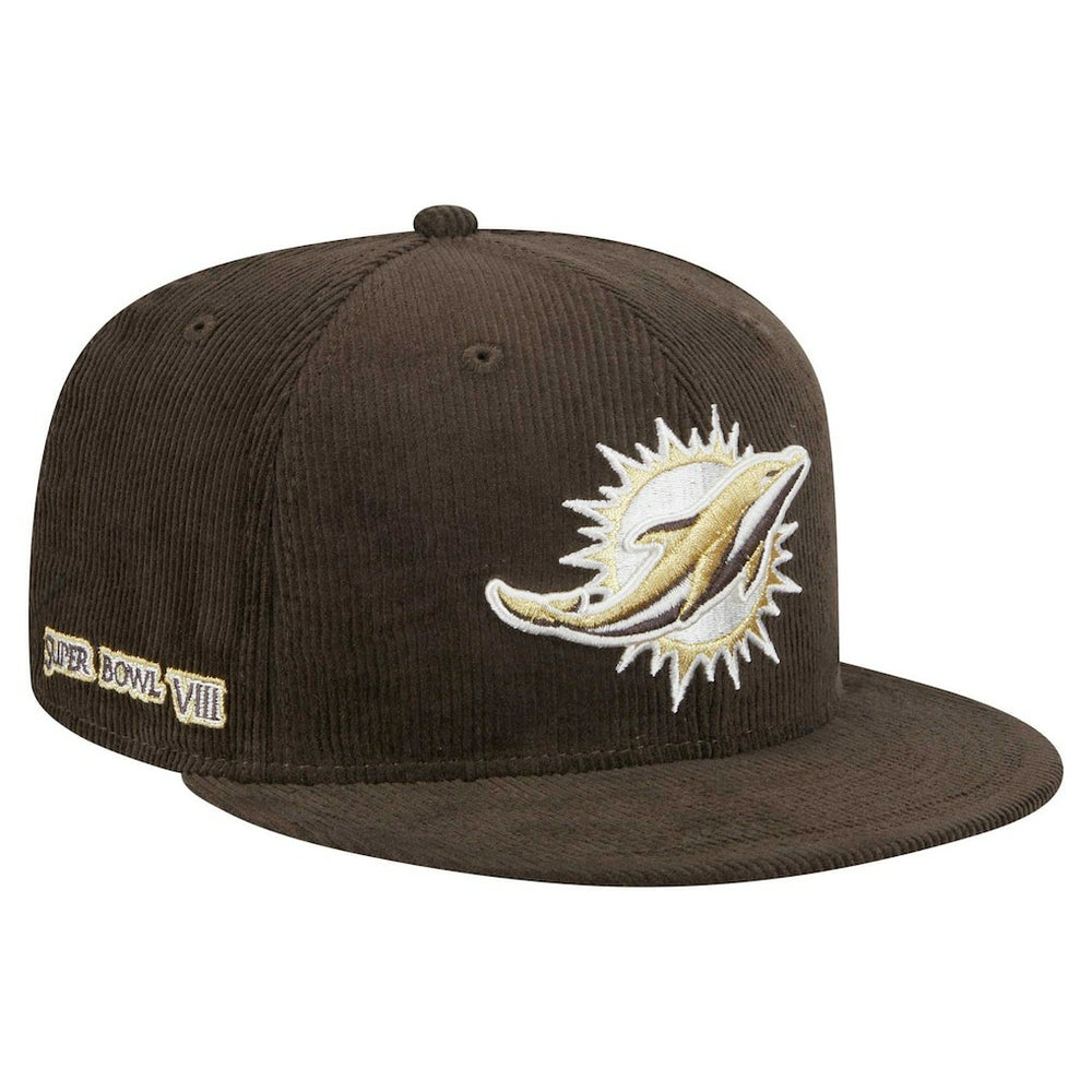 Miami Dolphins Choco Cord 59FIFTY Fitted Hat | NFL New