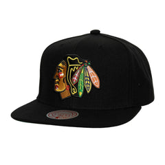 Chicago Blackhawks Mitchell & Ness Core Top Spot Snapback Hat -  NHL Hats