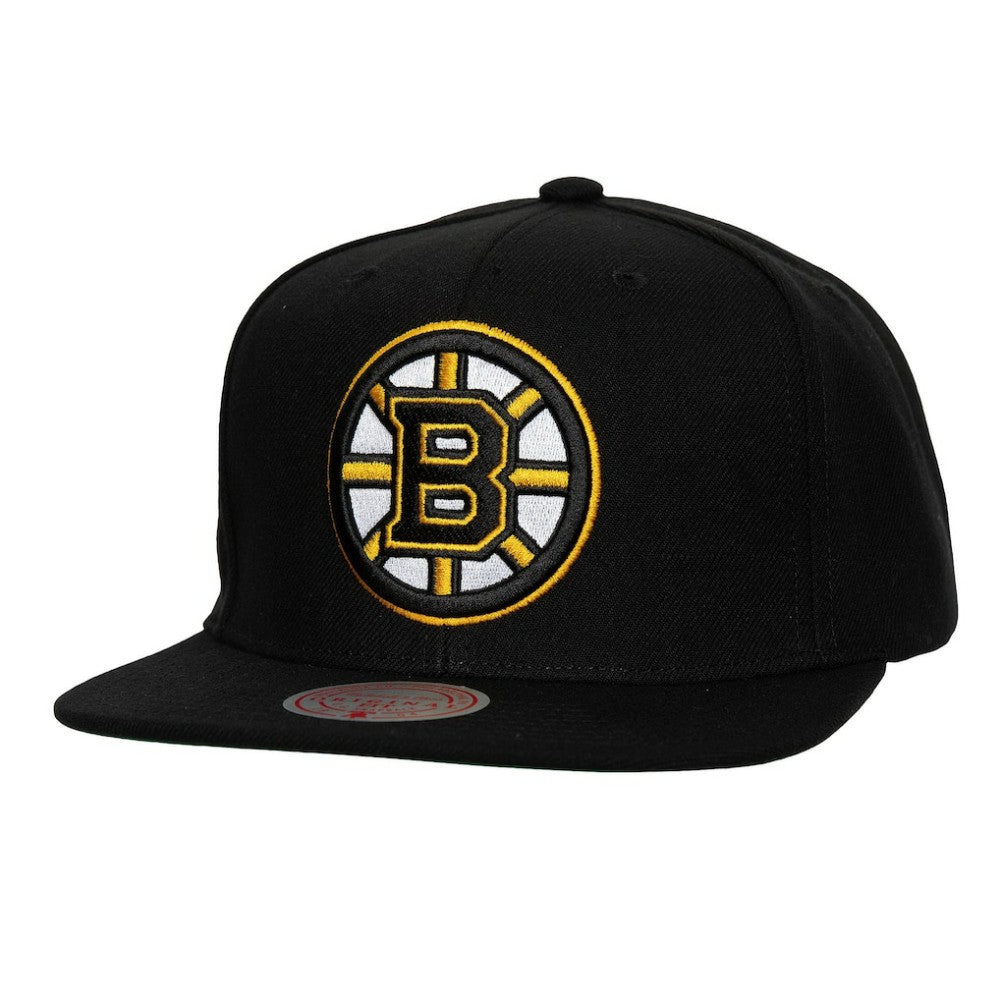 Boston Bruins Mitchell & Ness Core Top Spot Snapback Hat -  NHL Hats