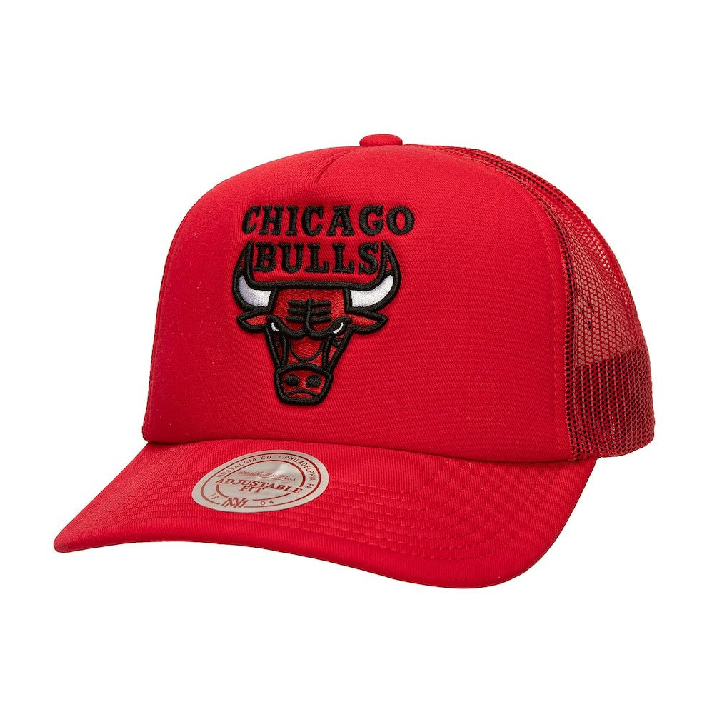 Red Chicago Bulls Core Evergreen OTC Trucker Adjustable Hat | NBA