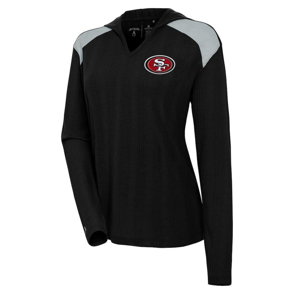 San Francisco 49ers Antigua Women's Opulent Long Sleeve Hoodie T-Shirt | NFL US