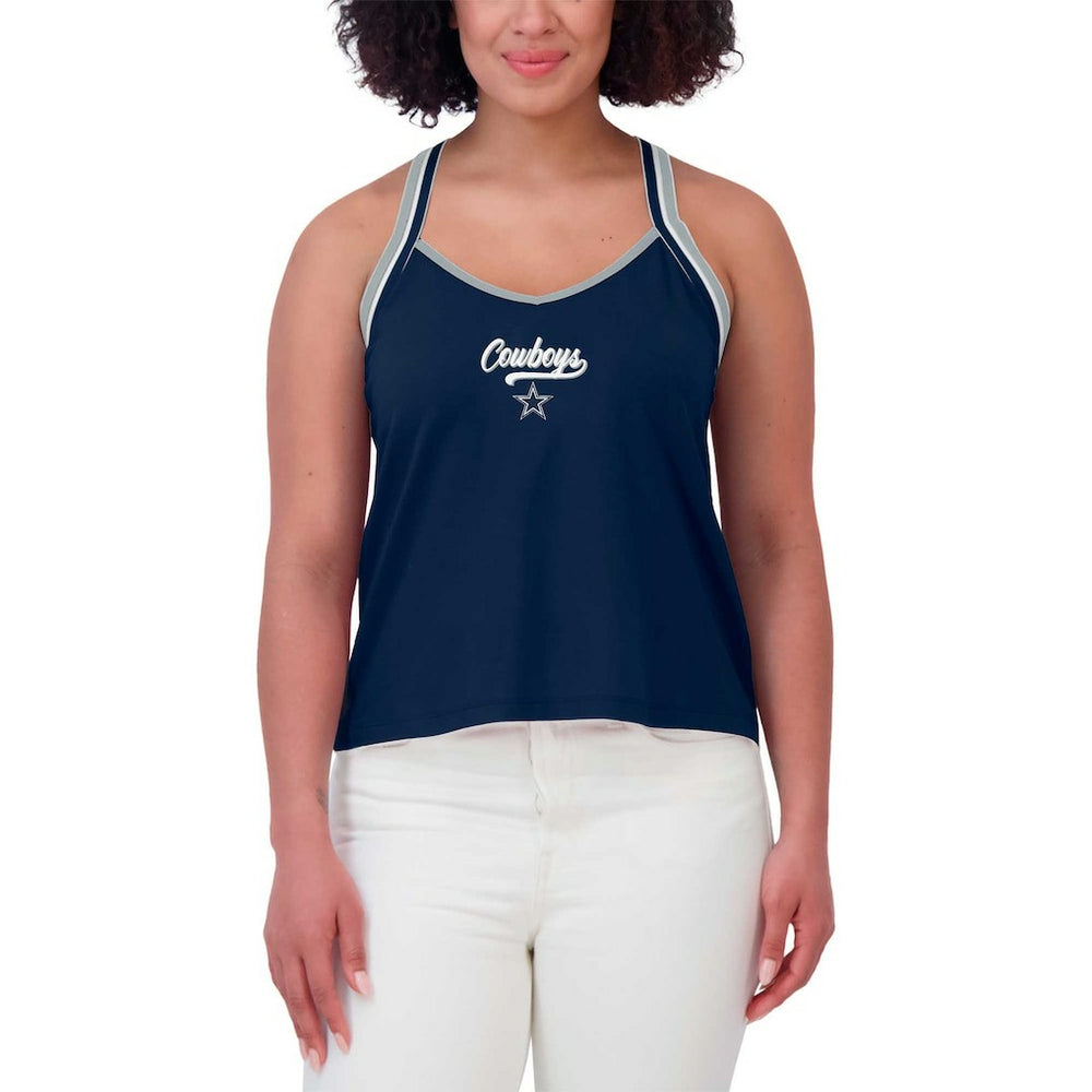 Dallas Cowboys WEAR by Erin Andrews Women's Cross Strap Tri-Blend Tank Top | NFL US