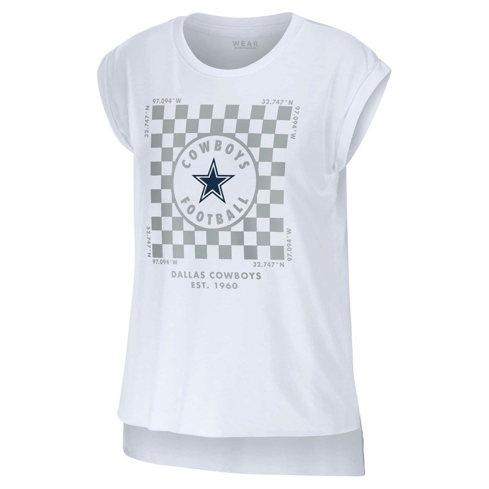 Dallas Cowboys WEAR by Erin Andrews Women's Checker Muscle Tank Top | NFL Discount