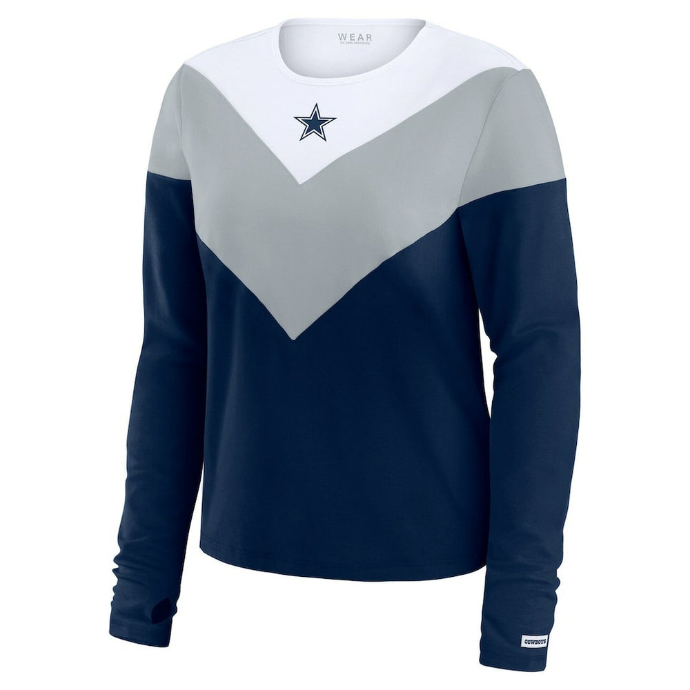 Dallas Cowboys WEAR by Erin Andrews Women's Plus Size Chevron Tri-Blend Long Sleeve T-Shirt | NFL Near me
