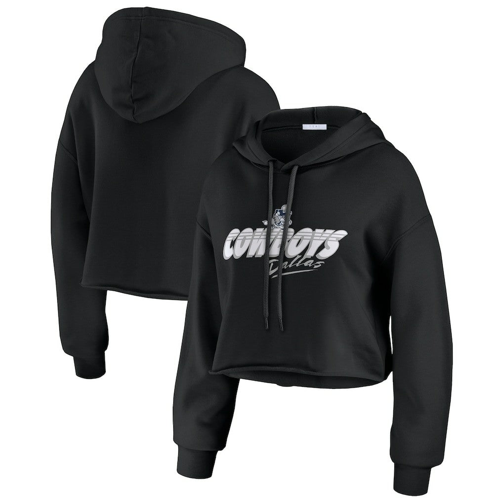 Dallas Cowboys WEAR by Erin Andrews Women's Prime Cropped Pullover Hoodie | NFL Hot