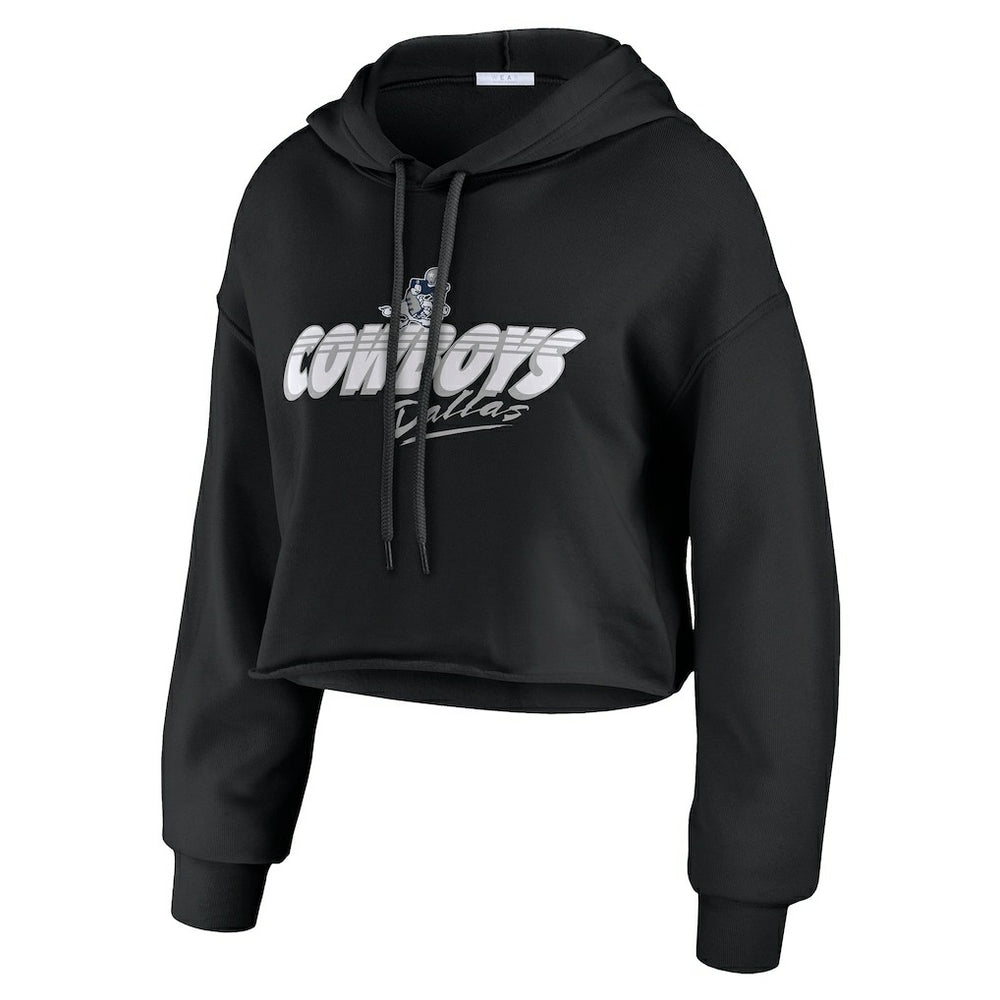 Dallas Cowboys WEAR by Erin Andrews Women's Prime Cropped Pullover Hoodie | NFL Hot