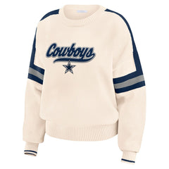 Dallas Cowboys WEAR by Erin Andrews Women's Stripe Pullover Sweater | NFL Outlet