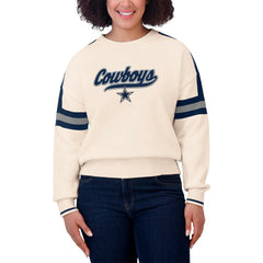Dallas Cowboys WEAR by Erin Andrews Women's Stripe Pullover Sweater | NFL Outlet