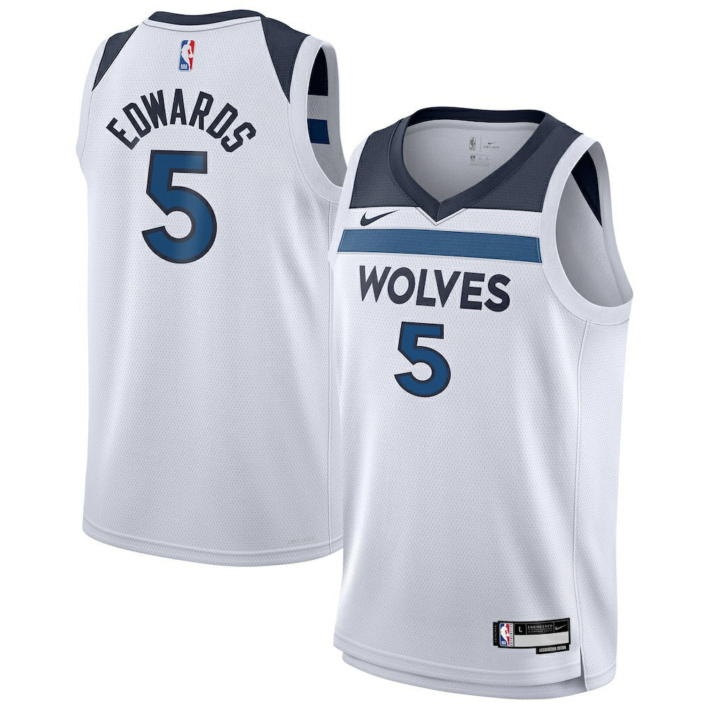 White Anthony Edwards Minnesota Timberwolves Youth Swingman Jersey | NBA
