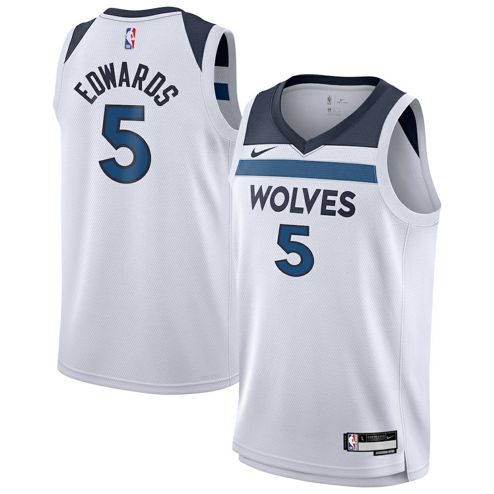 White Anthony Edwards Minnesota Timberwolves Youth Swingman Jersey | NBA