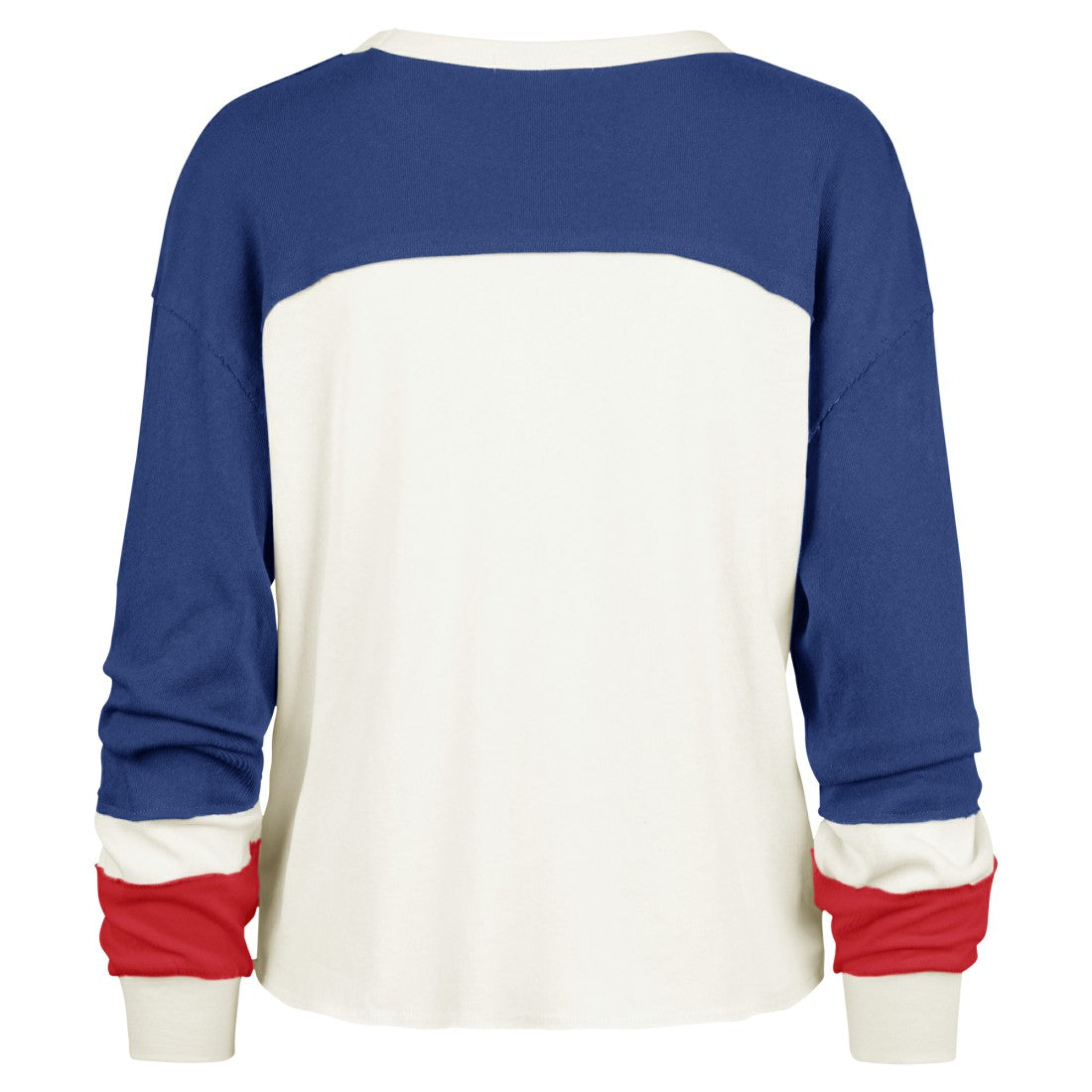 New York Giants '47 Women's Double Header Curve Raglan Long Sleeve Crop Top | NFL US