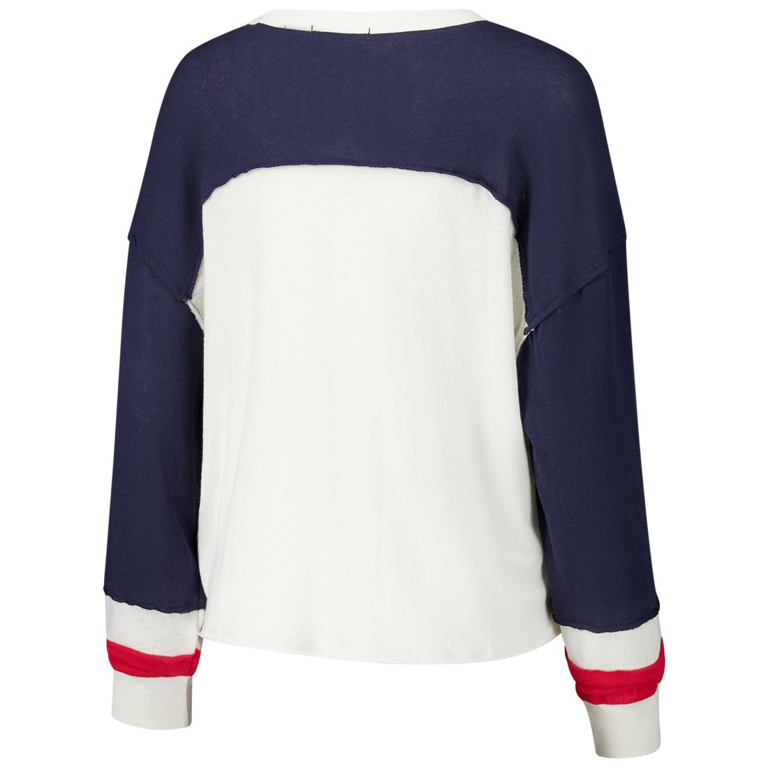 Houston Texans '47 Women's Double Header Curve Raglan Long Sleeve Crop Top | NFL New