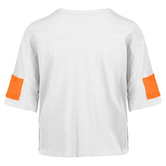 Miami Dolphins '47 Women's Double Header Scout Cropped V-Neck T-Shirt | NFL US