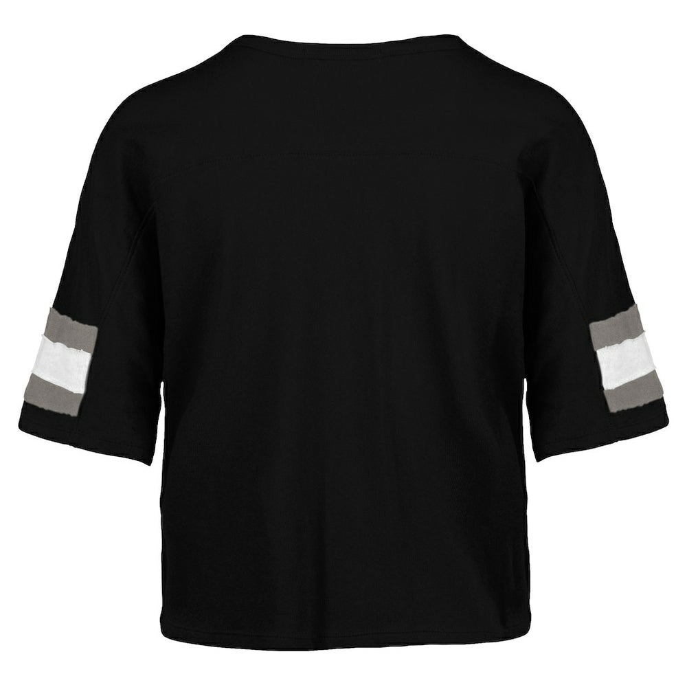 Las Vegas Raiders '47 Women's Double Header Scout Cropped V-Neck T-Shirt | NFL New