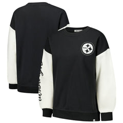 Pittsburgh Steelers '47 Women's Double Header Rise Andie Pullover Sweatshirt | NFL Outlet