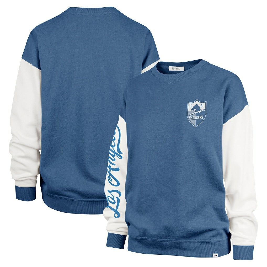 Los Angeles Chargers '47 Women's Double Header Rise Andie Pullover Sweatshirt | NFL Discount