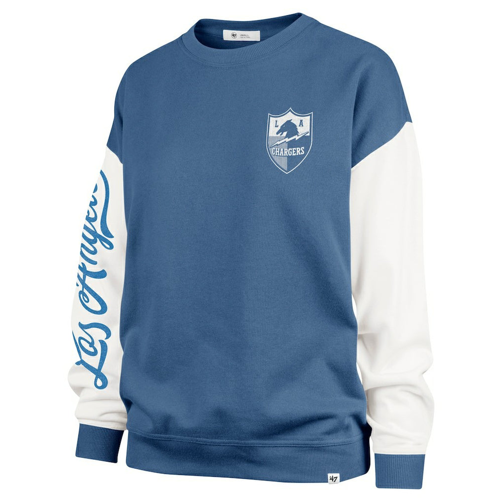 Los Angeles Chargers '47 Women's Double Header Rise Andie Pullover Sweatshirt | NFL Discount