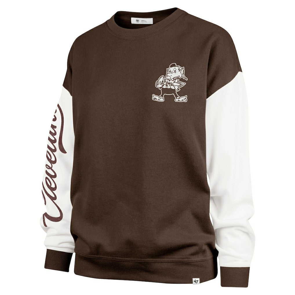Cleveland Browns '47 Women's Double Header Rise Andie Pullover Sweatshirt | NFL Near me