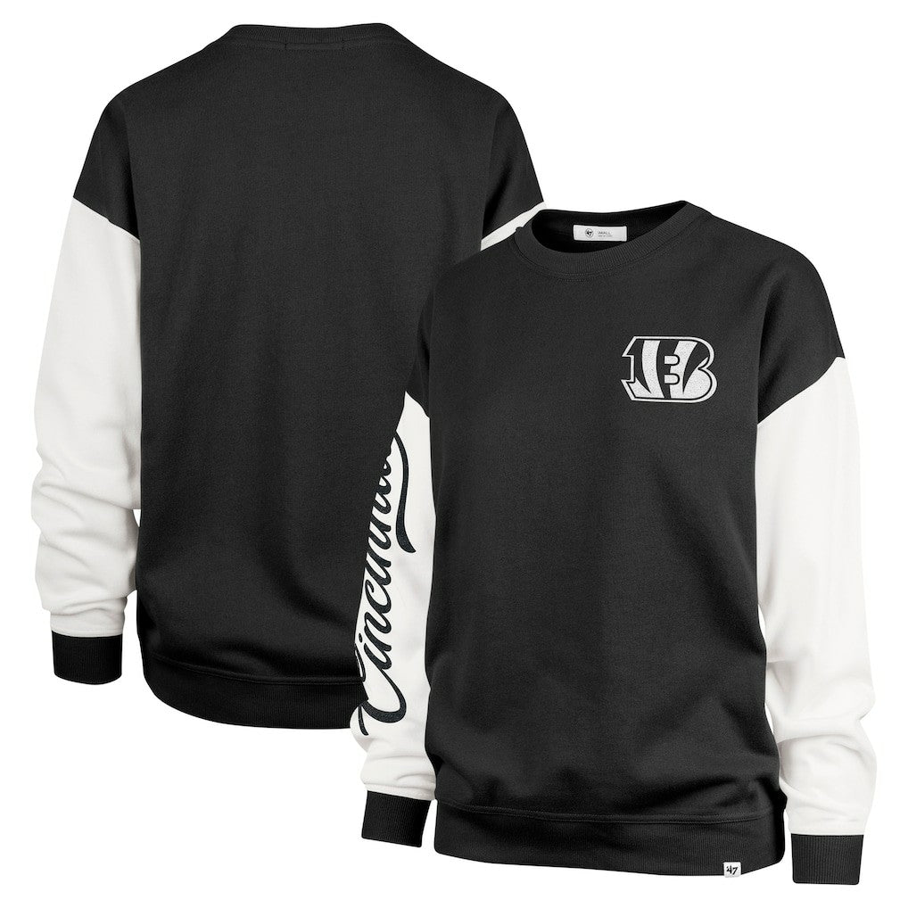 Cincinnati Bengals '47 Women's Double Header Rise Andie Pullover Sweatshirt | NFL US
