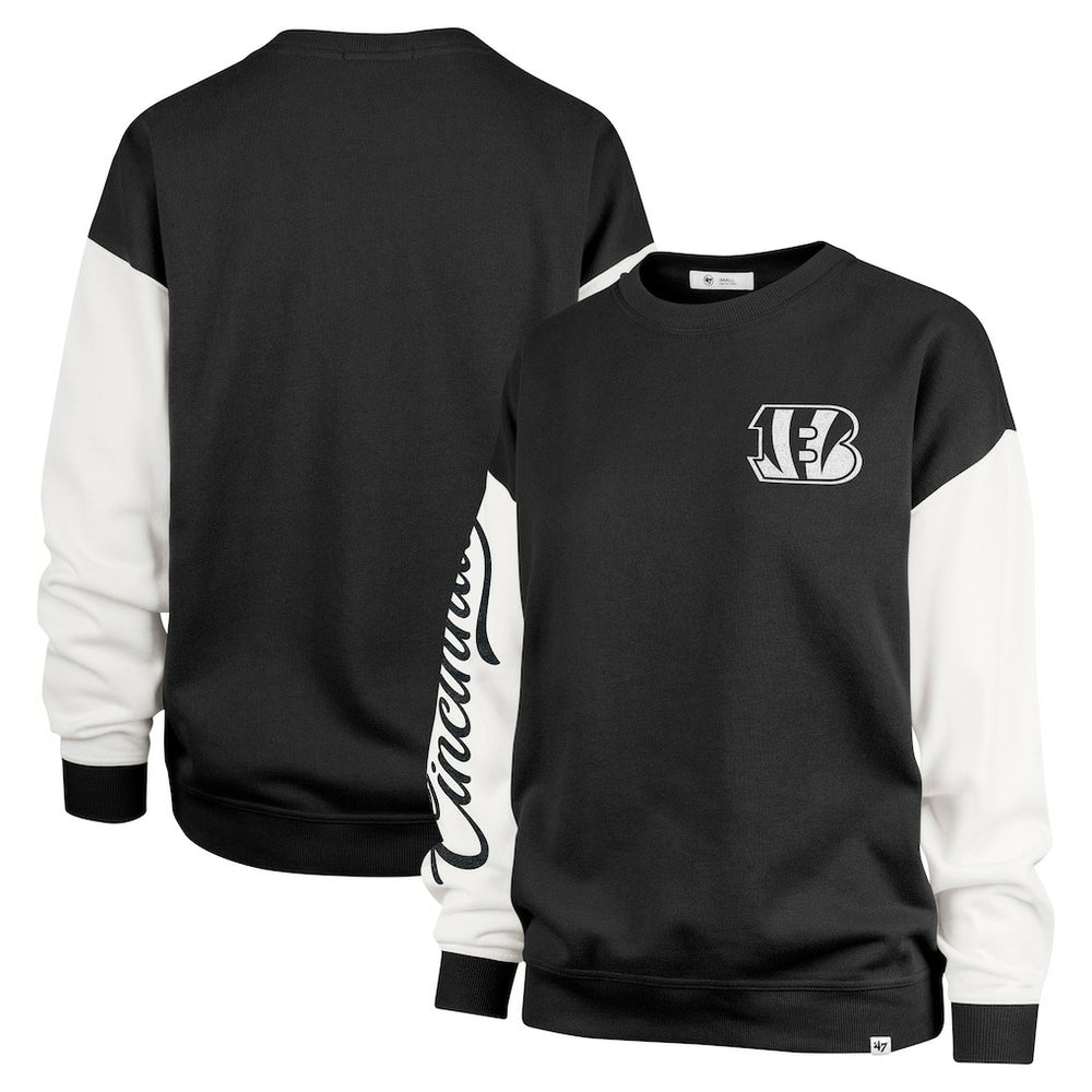 Cincinnati Bengals '47 Women's Double Header Rise Andie Pullover Sweatshirt | NFL US