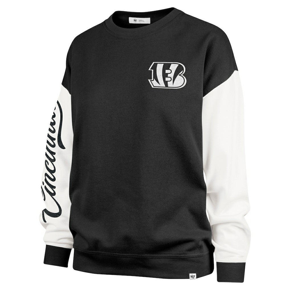 Cincinnati Bengals '47 Women's Double Header Rise Andie Pullover Sweatshirt | NFL US