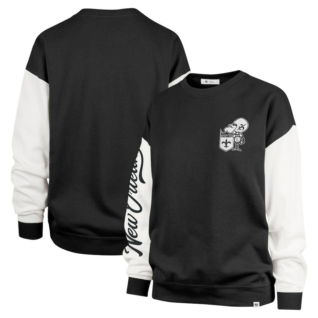 New Orleans Saints '47 Women's Double Header Rise Andie Pullover Sweatshirt | NFL Hot