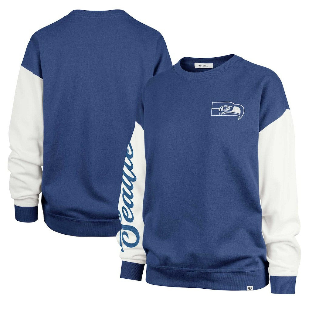 Seattle Seahawks '47 Women's Double Header Rise Andie Pullover Sweatshirt | NFL Online
