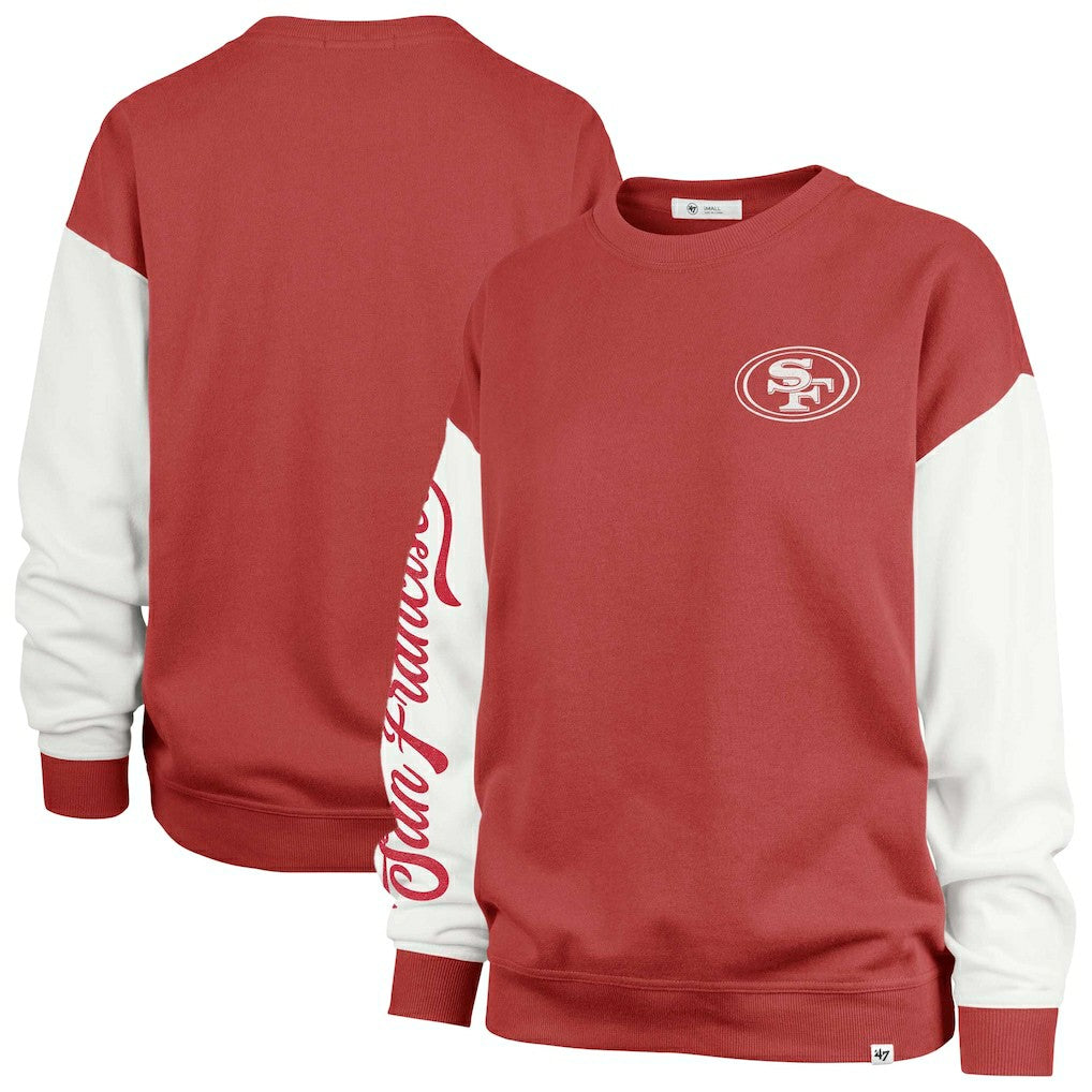 San Francisco 49ers '47 Women's Double Header Rise Andie Pullover Sweatshirt | NFL Outlet