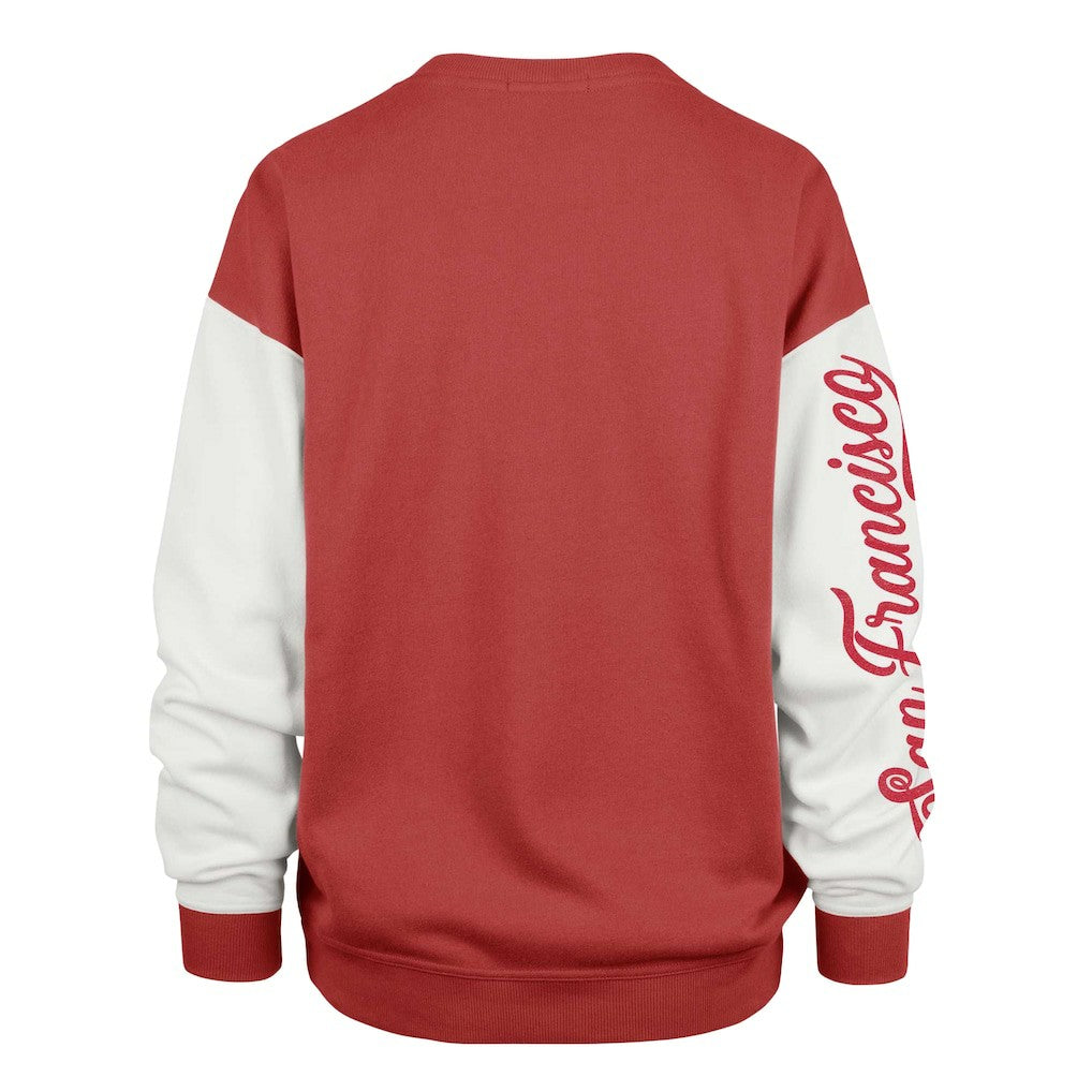 San Francisco 49ers '47 Women's Double Header Rise Andie Pullover Sweatshirt | NFL Outlet