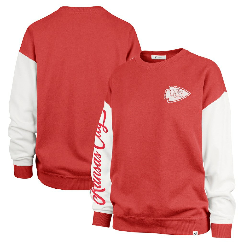 Kansas City Chiefs '47 Women's Double Header Rise Andie Pullover Sweatshirt | NFL Discount