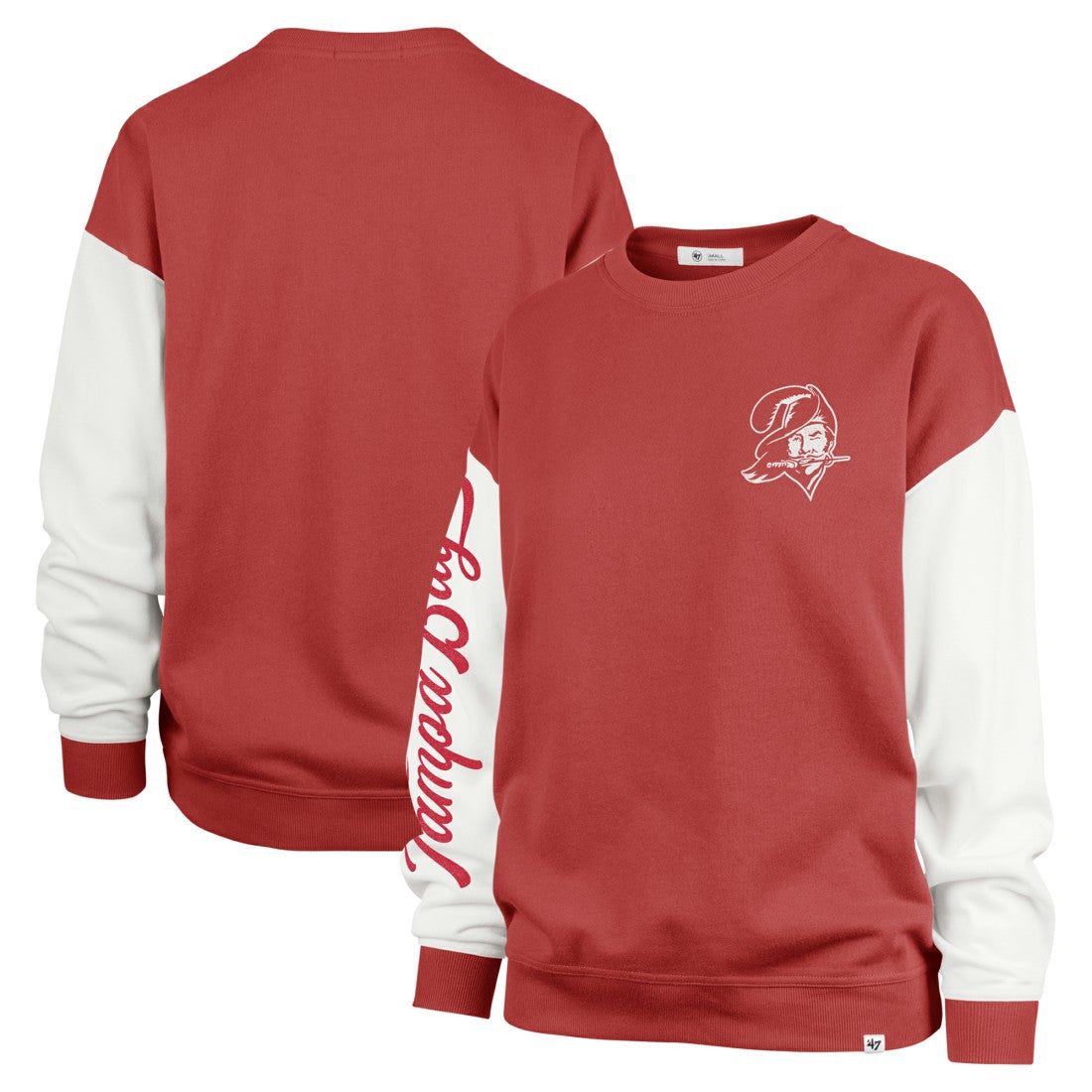 Tampa Bay Buccaneers '47 Women's Double Header Rise Andie Pullover Sweatshirt | NFL Sale