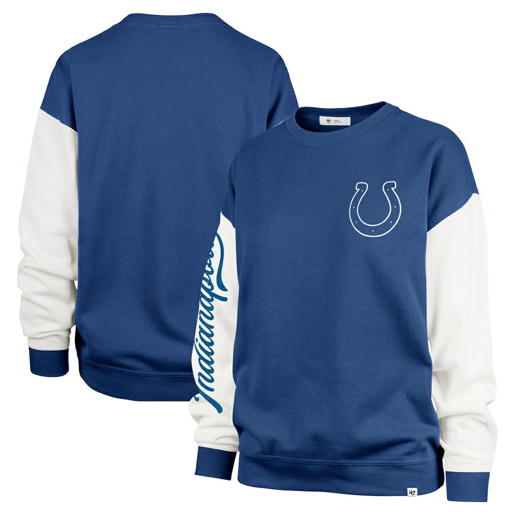 Indianapolis Colts '47 Women's Double Header Rise Andie Pullover Sweatshirt | NFL On sale