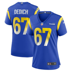 Los Angeles Rams Justin Dedich  Women's Game Jersey | NFL Outlet