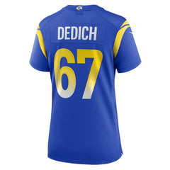 Los Angeles Rams Justin Dedich  Women's Game Jersey | NFL Outlet