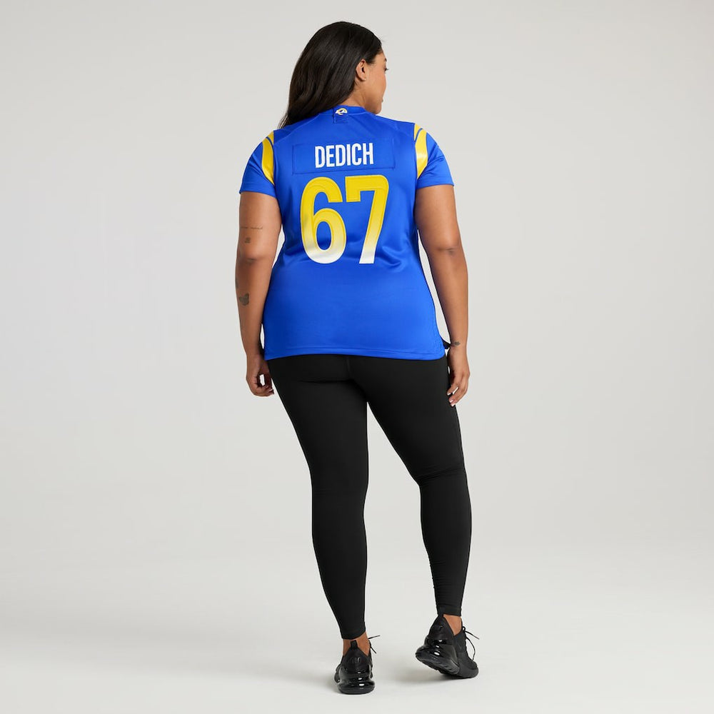 Los Angeles Rams Justin Dedich  Women's Game Jersey | NFL Outlet