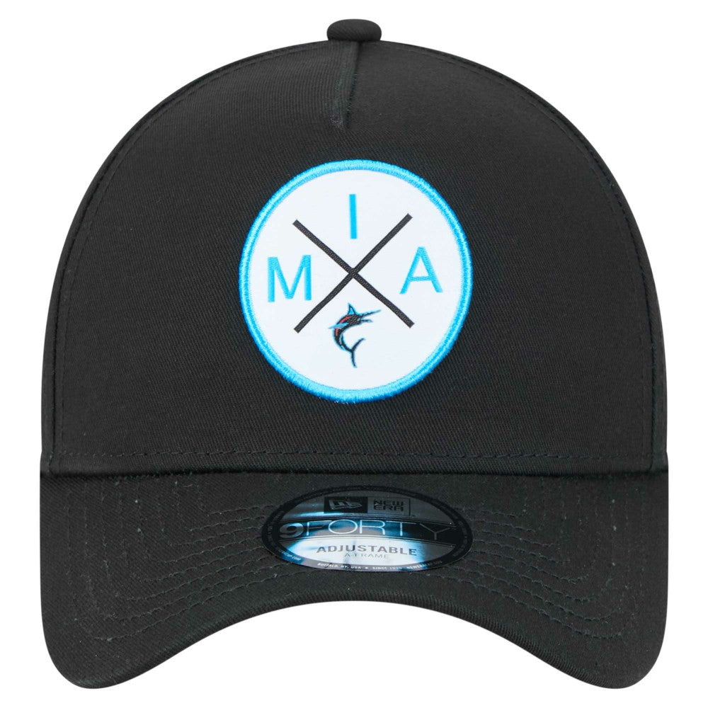 Miami Marlins New Era 9FORTY A-Frame Adjustable Hat - MLB Hats