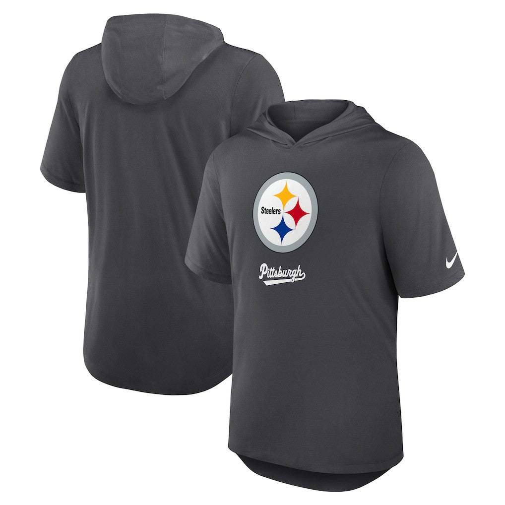 Pittsburgh Steelers Tri-Blend Performance Hoodie T-Shirt | NFL Sale