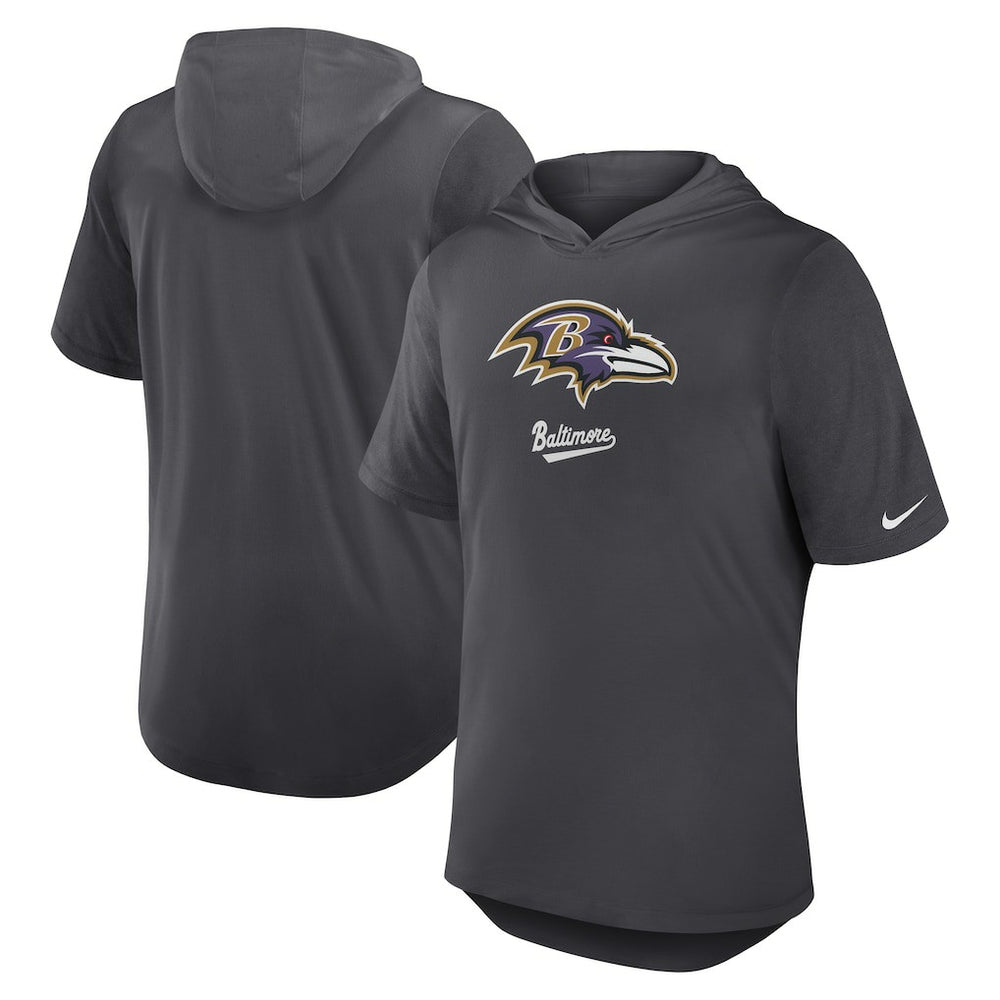 Baltimore Ravens Tri-Blend Performance Hoodie T-Shirt | NFL US
