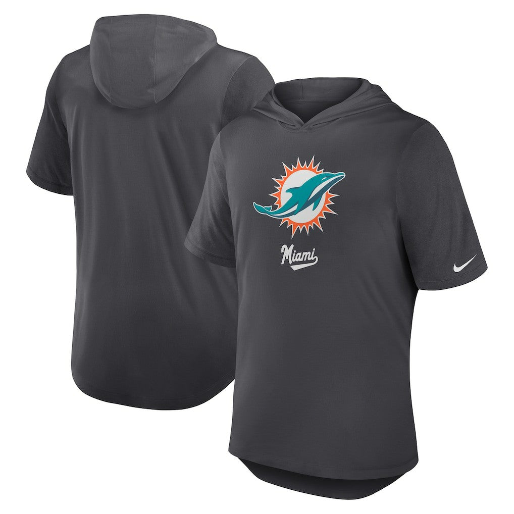 Miami Dolphins Tri-Blend Performance Hoodie T-Shirt | NFL Discount