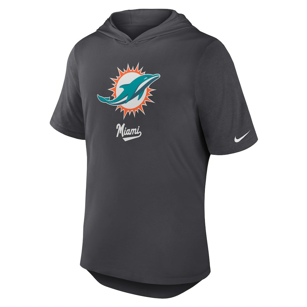 Miami Dolphins Tri-Blend Performance Hoodie T-Shirt | NFL Discount
