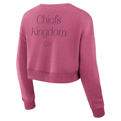 Kansas City Chiefs Women's Studio Tri-Blend Cropped Pullover Sweatshirt | NFL New