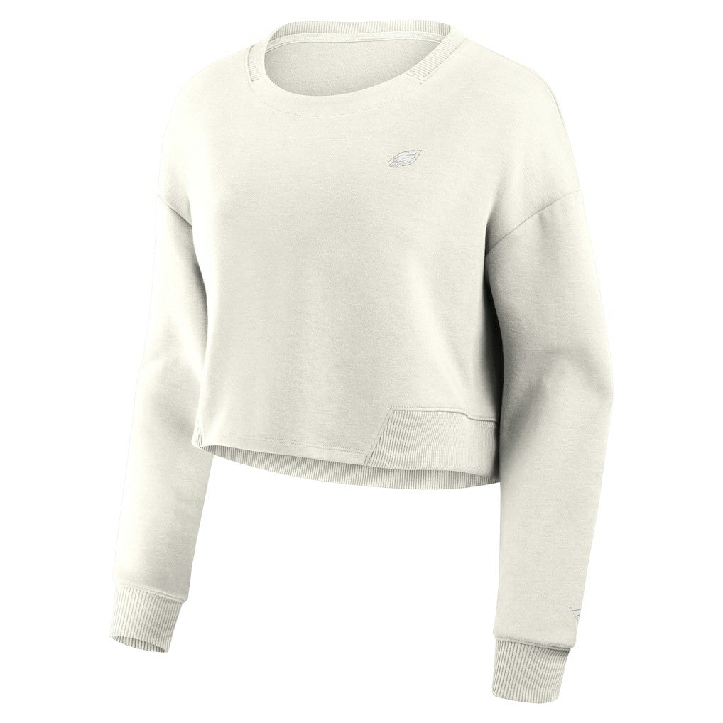 Philadelphia Eagles Women's Studio Tri-Blend Cropped Pullover Sweatshirt | NFL Near me