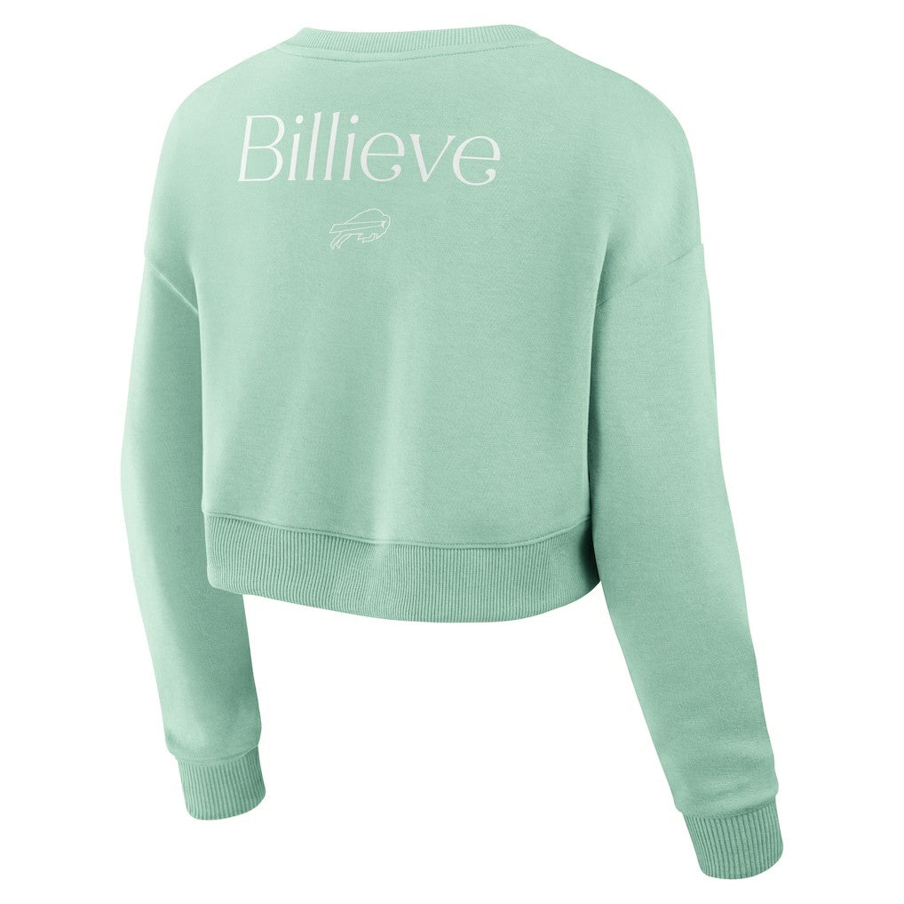 Buffalo Bills Women's Studio Tri-Blend Cropped Pullover Sweatshirt | NFL Near me