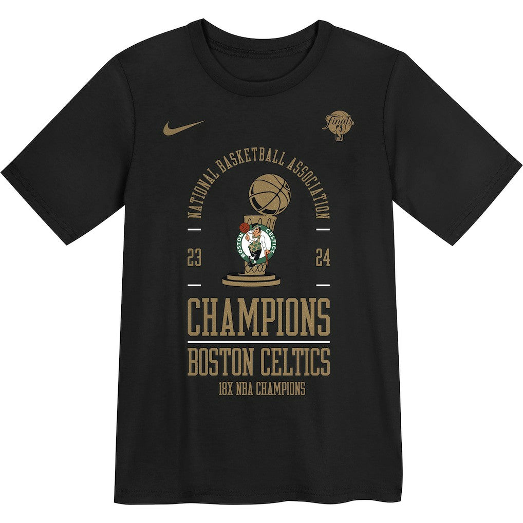 Black Boston Celtics Preschool 18-Time NBA Finals Champions Locker Room T-Shirt | NBA