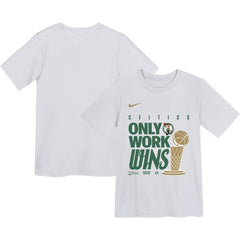 White Boston Celtics Youth 2024 NBA Finals Champions Celebration Parade T-Shirt | NBA