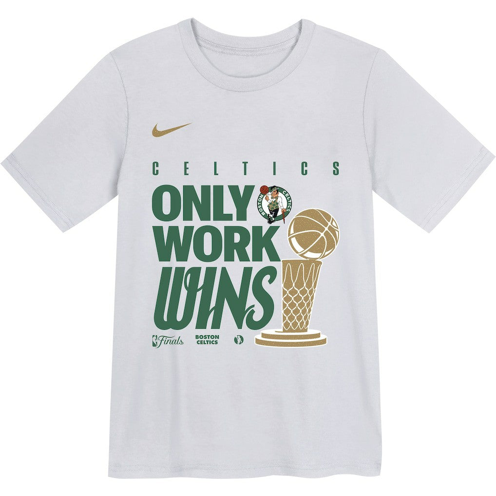 White Boston Celtics Youth 2024 NBA Finals Champions Celebration Parade T-Shirt | NBA