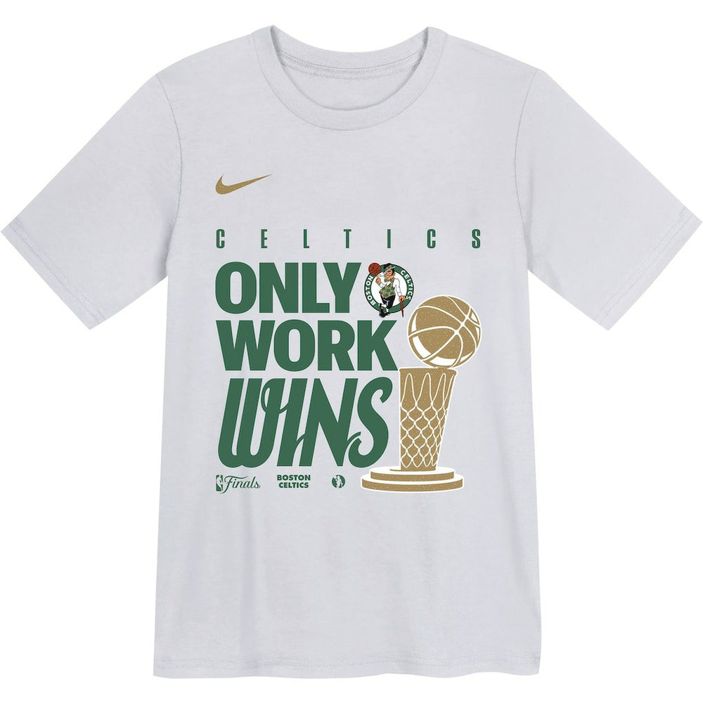 White Boston Celtics Youth 2024 NBA Finals Champions Celebration Parade T-Shirt | NBA