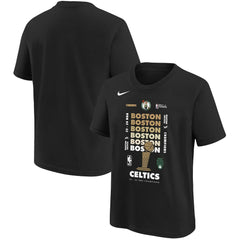 Black Boston Celtics Youth 2024 NBA Finals Champions Expressive T-Shirt | NBA